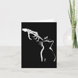 Black Lover Skeleton Hand Boop Funny Halloween 202 Karte
