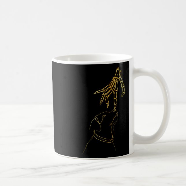 Black Lover Skeleton Hand Funny Halloween 2023 Kaffeetasse (Rechts)