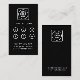 Black Loyalty Card | Benutzerdefinierte Firmen-Log Treuekarte