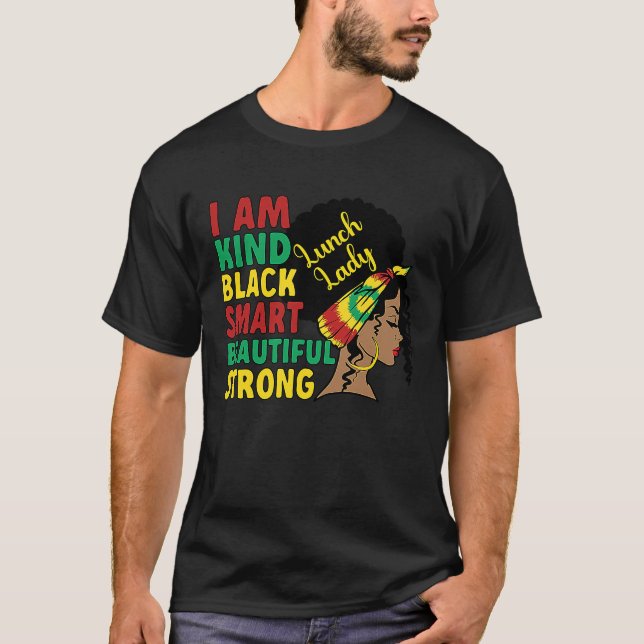 Black Lunch Lady African American Cafeteria Worker T-Shirt (Vorderseite)