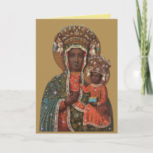 Black Madonna and Child Christmas Card Feiertagskarte