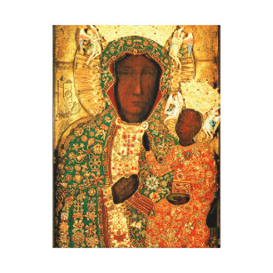 Black Madonna and Child Our Lady Czestochowa Leinwanddruck