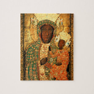 Black Madonna and Child Our Lady Czestochowa Puzzle