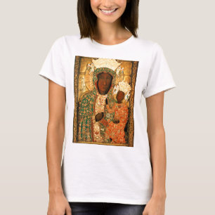 Black Madonna and Child Our Lady Czestochowa T-Shirt