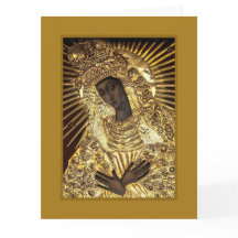 BLACK MADONNA in Golden Riza Oklad Revetage