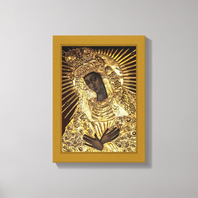 BLACK MADONNA Stretched Canvas Print Leinwanddruck (Vorderseite)
