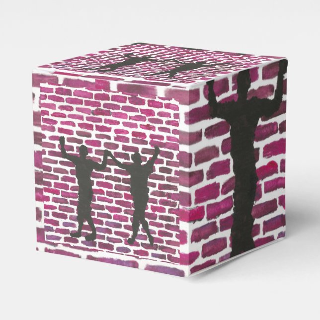 Black Magic Hollyhock by Yeshaya Dank Wood Wall Ar Geschenkschachtel (Vorderseite)