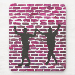 Black Magic Hollyhock by Yeshaya Dank Wood Wall Ar Mousepad