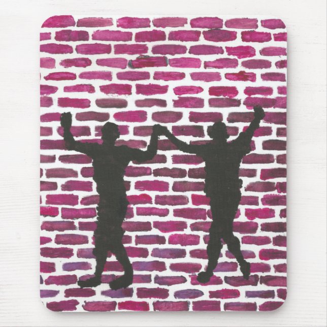 Black Magic Hollyhock by Yeshaya Dank Wood Wall Ar Mousepad (Vorne)