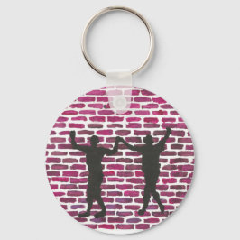 Black Magic Hollyhock by Yeshaya Dank Wood Wall Ar Schlüsselanhänger