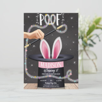 Black Magic Show Birthday Einladung