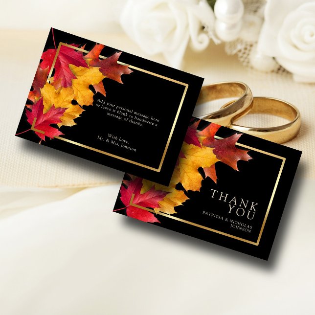 Black Magic trifft auf Rustikale Goldene Herbsthoc Dankeskarte (Von Creator hochgeladen)