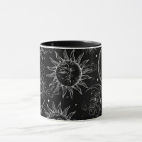Black Magic Vintag Celestial Sun Moon Stars