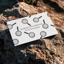 Black Magnifying Glass Pattern Private Detection