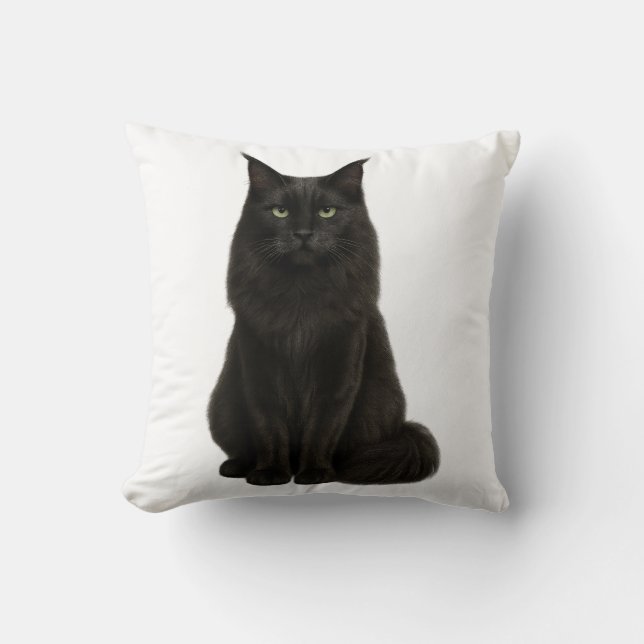 Black Maine Coon Pillow Kissen (Vorderseite)