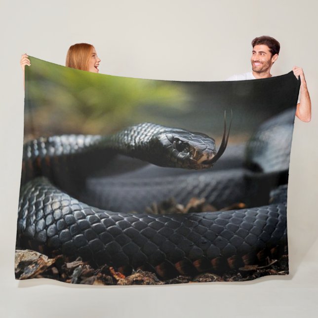 BLACK MAMBA SNAKE FLEECEDECKE (Beispiel)