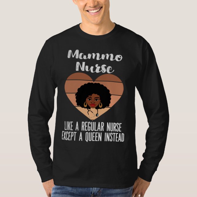 Black Mammography Nurse CNA LPN APN Melanated Mamm T-Shirt (Vorderseite)
