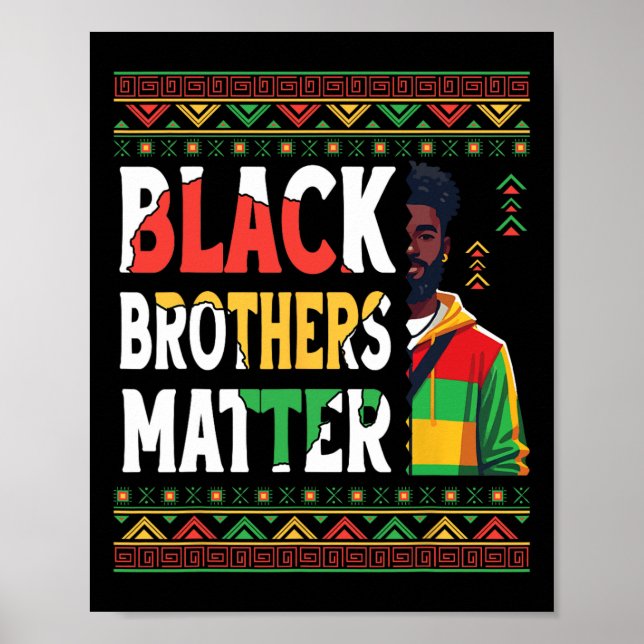 Black Man Black Brothers Problem Afrikanischer Sto Poster (Vorne)