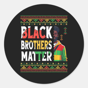 Black Man Black Brothers Problem Afrikanischer Sto Runder Aufkleber