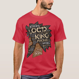 Black Man Kurz Freeform Dreads T-Shirt