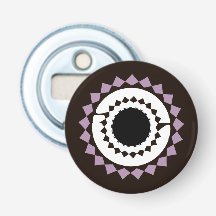 Black Mandala Bottle Opener Magnet