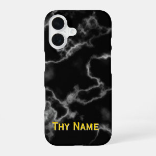 Black Marble Design - iPhone 16 Hülle