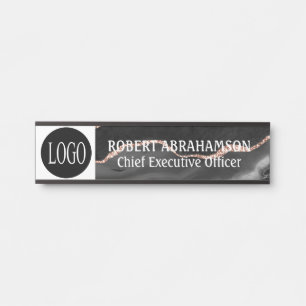 Black Marble Ihr Logo Bürotür Schilder Schild