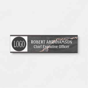 Black Marble Ihr Logo Bürotür Schilder Schild