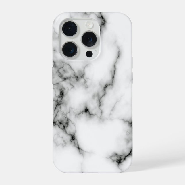 Black Marble Look Design iPhone Case Hülle (Rückseite)
