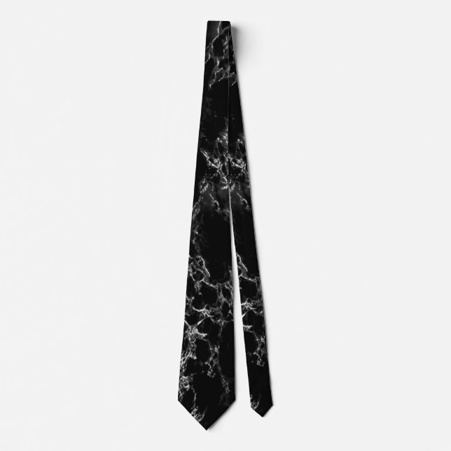 Black Marble Neck Tie Krawatte (Vorderseite)