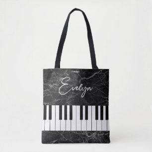 Black Marble Piano Musik Thementote Tasche