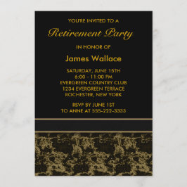 Black Marble Retirement Party Einladung