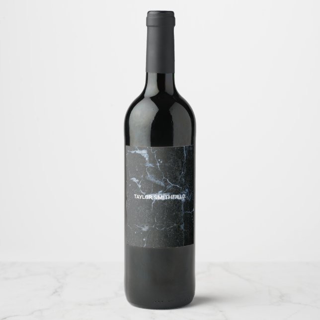 Black Marble Weinetikett (Vorderseite)