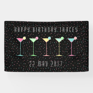 Black Martini Cocktail Alles Gute zum Geburtstag K Banner