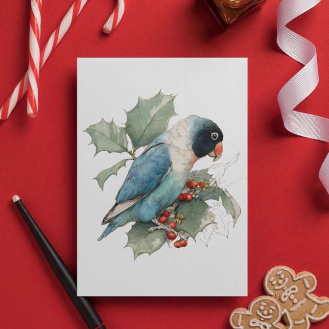 Black Masked Lovebird Sketch Postkarte (Von Creator hochgeladen)