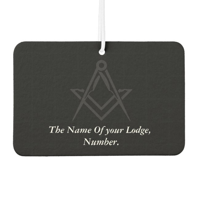 Black Masonic Master Mason Freemason Compass Autolufterfrischer (Vorderseite)