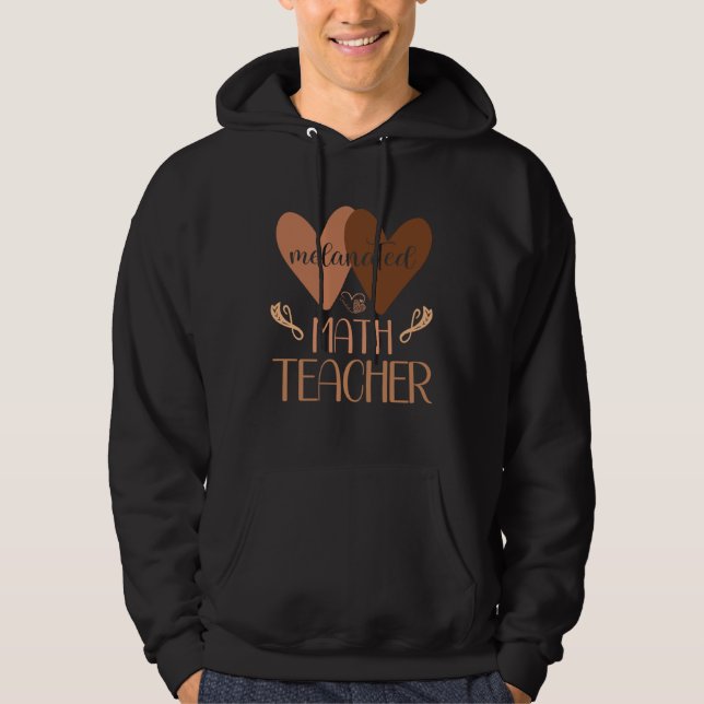 Black Math Teacher College Black History Women Afr Hoodie (Vorderseite)