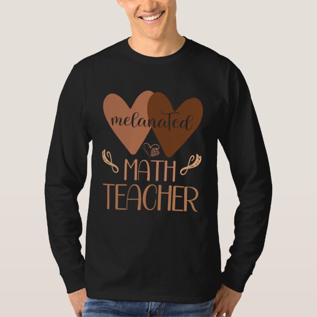Black Math Teacher College Black History Women Afr T-Shirt (Vorderseite)