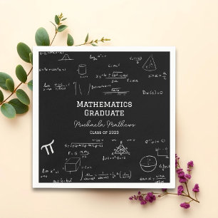 Black Mathematics Graduate Class of Abschluss Serviette