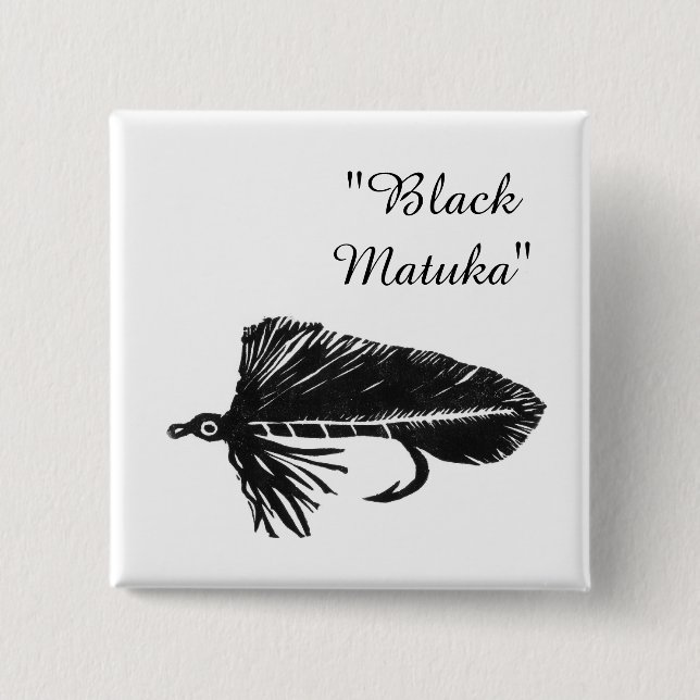 Black Matuka Streamer für Fliegenfischen, Fliegenb Button (Vorderseite)