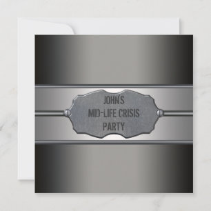 Black Meetal Mans 40. Geburtstag Party Einladung