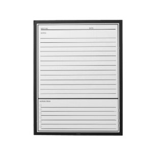Black Meeting Notes Notizblock