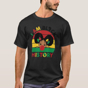 Black Melanin Girl Blowgum I Bin Black History T-Shirt