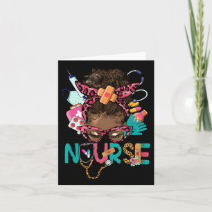 Black Melanin Nurse Black History Monte Afro Hair Karte