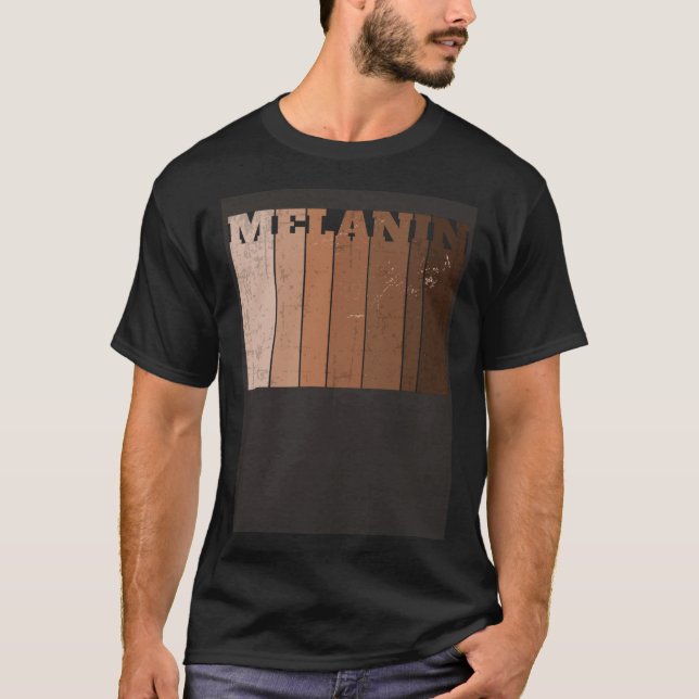 Black Melanin Pride For Women Men Afro Queens King T-Shirt (Vorderseite)