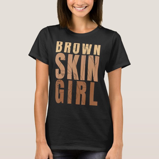 Black Melanin Queen Brown Skin Girl Juneteenth 202 T-Shirt (Vorderseite)