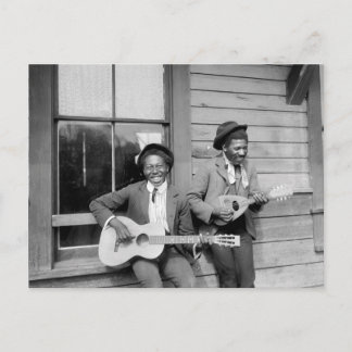 Black Men Playing Guitar, 1902 Postkarte