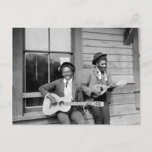 Black Men Playing Guitar, 1902 Postkarte (Vorderseite)