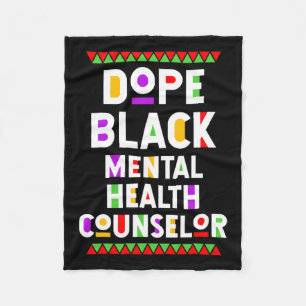 Black Mental Health Counselor Afro American Job Fleecedecke
