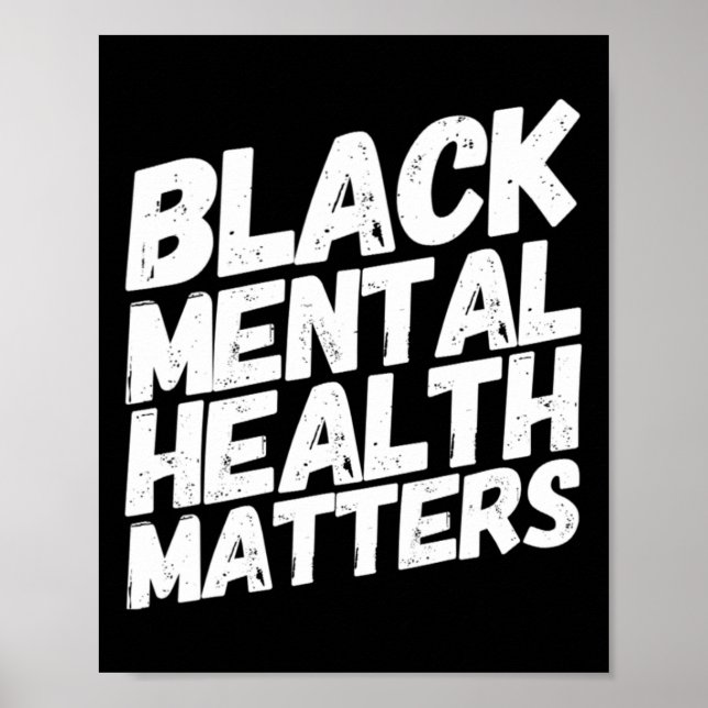 Black Mental Health Matters Therapy Geschenk Poster (Vorne)